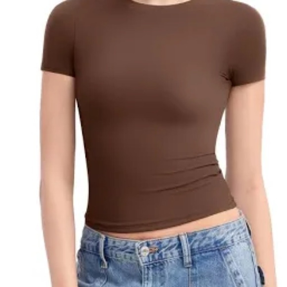 Naked wardrobe Women's Brown Fitted Top